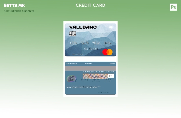 Шаблон за мастер картички во модерен стил Andorra Vall Banc