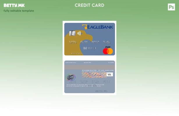 Шаблон за мастер картички во модерен стил Nauru Eagle Bank Inc