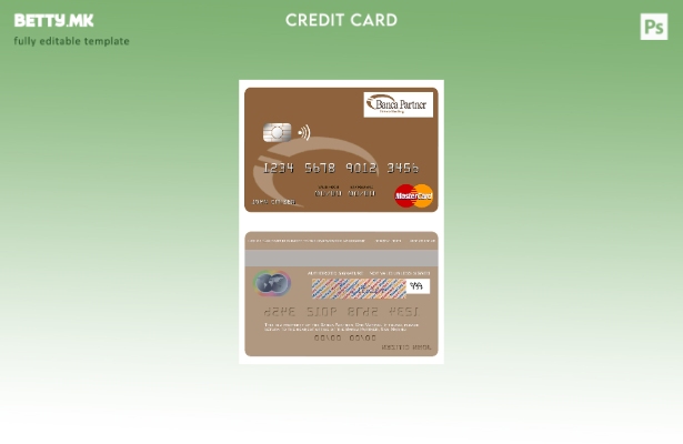 Шаблон за мастер картички со модерен стил Сан Марино Банка Партнер