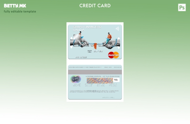 Шаблон за мастер картички со модерен стил Argentina Grupo Financiero Galicia