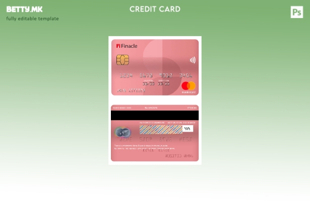 Шаблон за мастер картичка банка во модерен стил на Индија Finacle