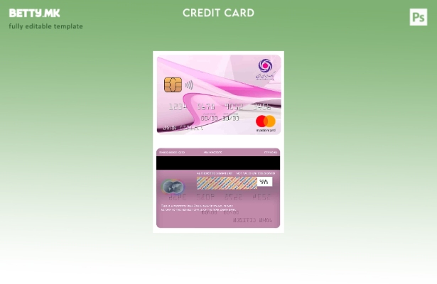 Шаблон за мастер картички во модерен стил на Иран Замин банка