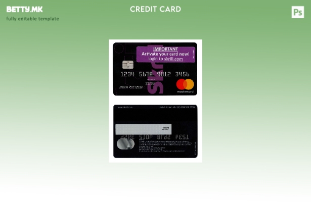 Шаблон Skrill Mastercard во модерен стил