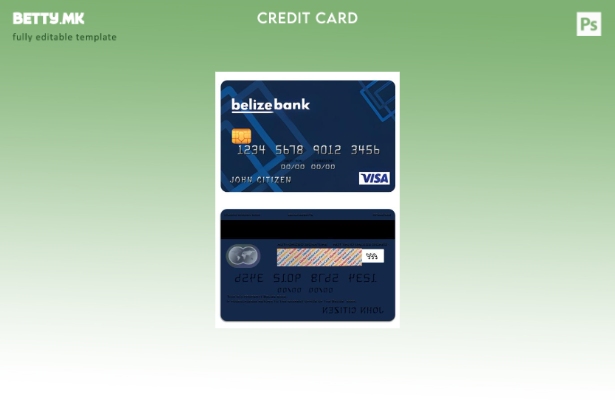 модерен стил Белизе Белизе банкарски виза шаблон за класична картичка