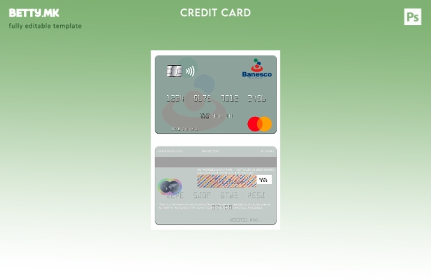 модерен стил Венецуела Банеско Банко Универзален шаблон за мастер картички
