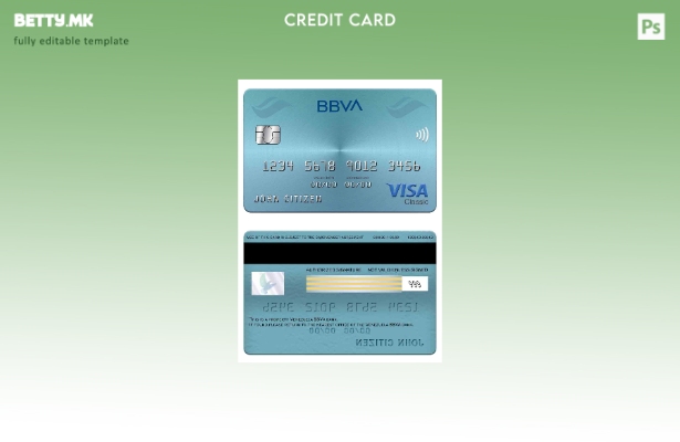 модерен стил Венецуела BBVA банка виза класичен шаблон картичка