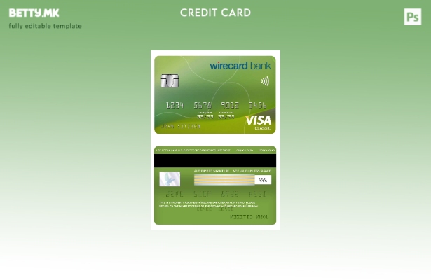 модерен стил Германија Aschheim Wirecard банкарски виза шаблон класична картичка