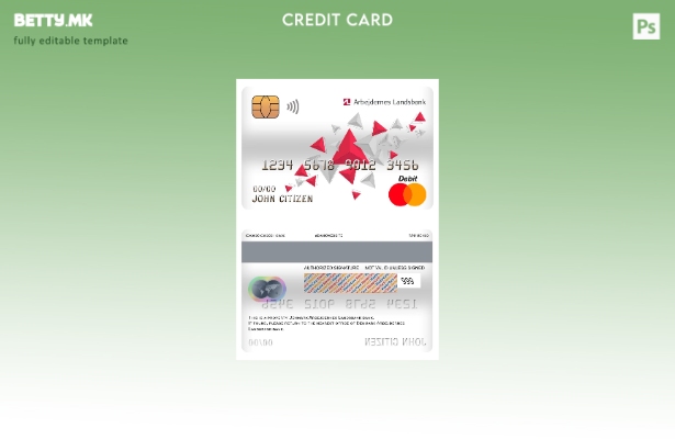 модерен стил Данска Arbejdernes Landsbank банка мастер дебитна картичка шаблон