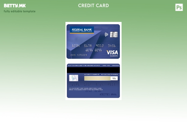 модерен стил Индија Федерална банка виза шаблон класична картичка