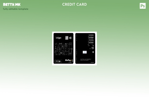модерен стил Индија AU Мала финансиска банка RuPay платина шаблон за кредитна ве