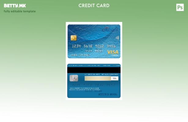 модерен стил Италија Citibank виза шаблон класична картичка