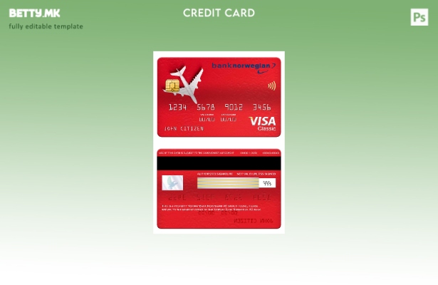 модерен стил Норвешка банка Норвешка AS банка виза класичен шаблон за картичка