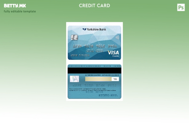модерен стил Обединетото Кралство Јоркшир банка виза шаблон класичен картичка