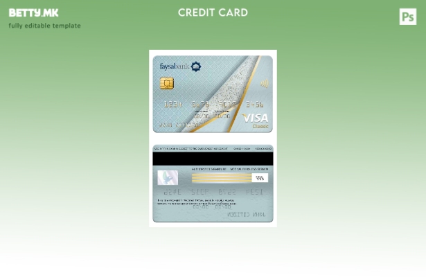 модерен стил Пакистан Faysal банка виза класичен шаблон картичка