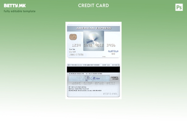 модерен стил САД Њујорк CFSB банка amex everyday® шаблон за кредитна картичка