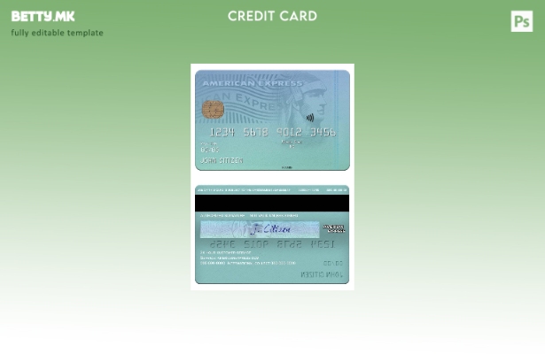 модерен стил САД Њујорк CFSB банкарски шаблон amex картичка
