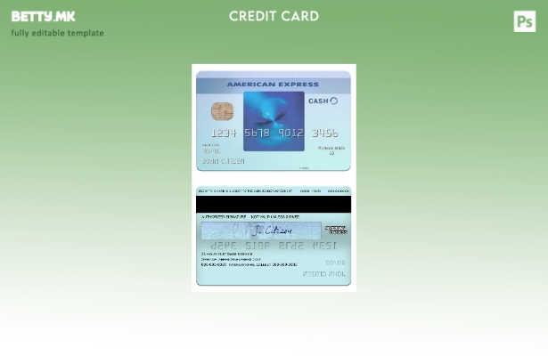 модерен стил САД Калифорнија BlueVine банка Blue Cash Everyday® картичка од шабл