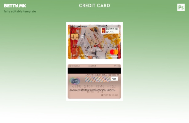 модерен стил САД Мериленд Хауард Шаблон за лична банкарска мастеркард
