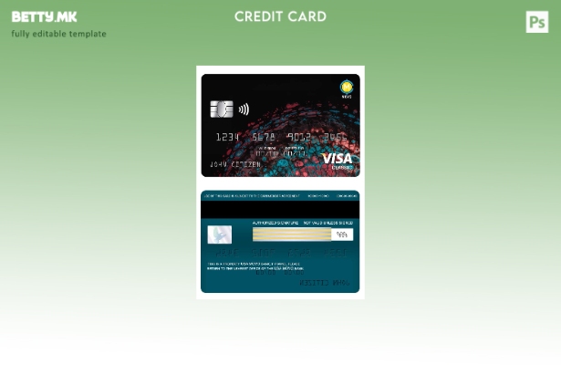 модерен стил САД MOVO банка виза шаблон класична картичка