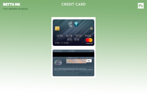 модерен стил Саудиска Арабија Банка Шаблон за мастер картички на банка Саудиски