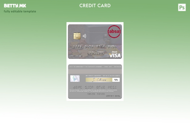 модерен стил Сејшели Absa банка Сејшели шаблон виза дебитна картичка