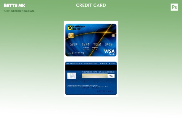 модерен стил Словачка Рајфајзен банка виза класичен шаблон