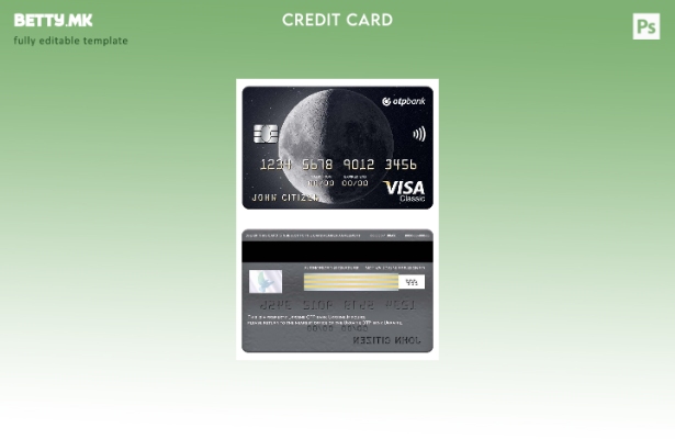 модерен стил Украина ОТП банка Украина виза класичен шаблон за картичка