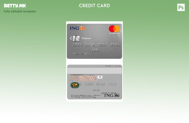 модерен стил Холандија ING банка мастеркард платина шаблон