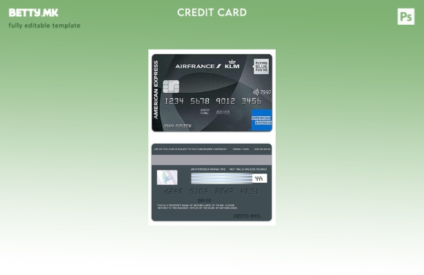 модерен стил Холандска банка на Холандија, шаблон American Express Flying Blue P