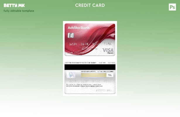 модерен стил Црна Гора Адико банка виза шаблон класичен картичка