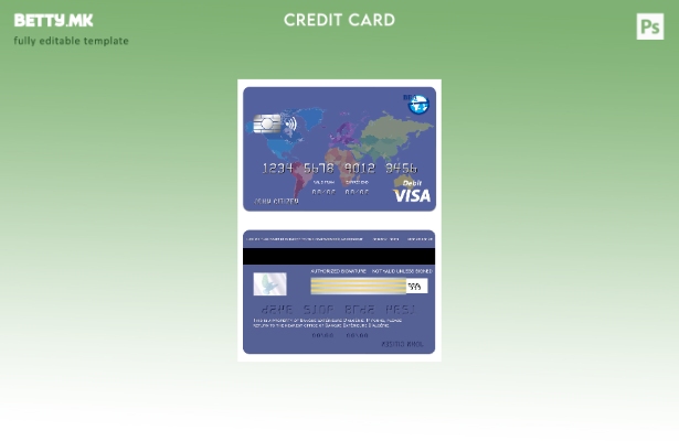 модерен стил Шаблон за виза картичка Algeria banque extérieure d'algérie