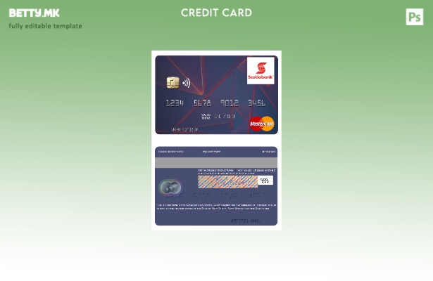 модерен стил Шаблон за мастер картички Свети Винсент и Гренадини Банка на Нова Ш