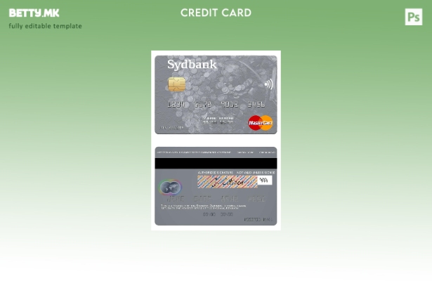 модерен стил Шаблон за мастер картички на Данска Sydbank