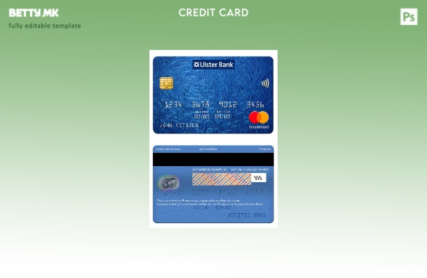 модерен стил Шаблон за мастер картички на Република Ирска Алстер банка