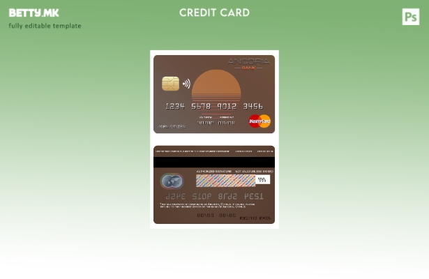 модерен стил Шаблон за мастеркарти на банката Кипар Анкорија