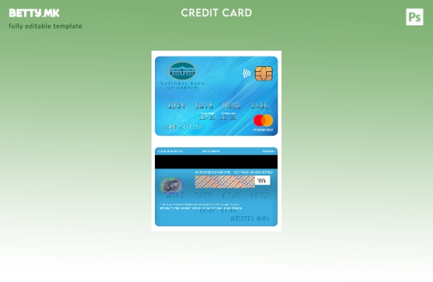модерен стил на Грција Шаблон за мастер картички на национална банка