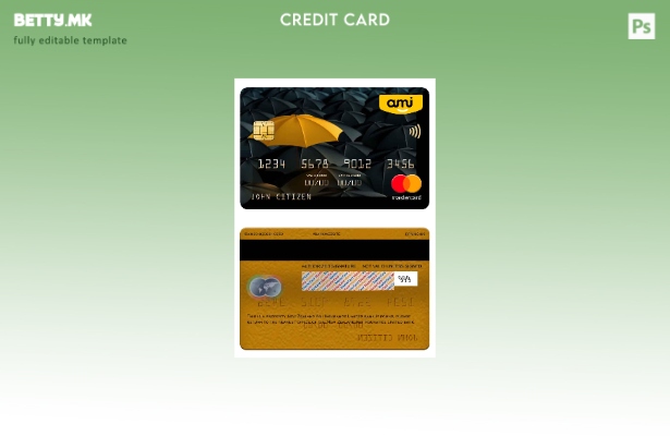 модерен стил на Нов Зеланд Ami Insurance Limited шаблон за банкарска мастер карт