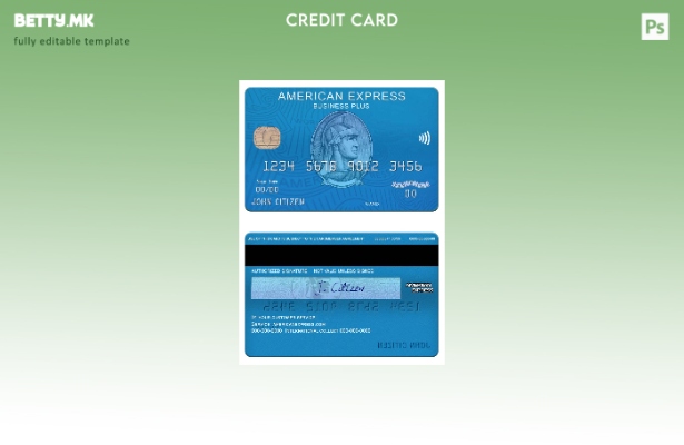 модерен стил на САД Граѓанска банка amex сина бизнис плус шаблон