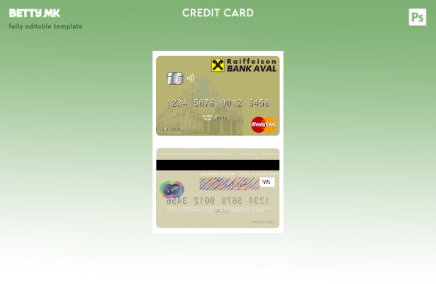 модерен стил на Украина Рајфајзен банка мастер картички шаблон