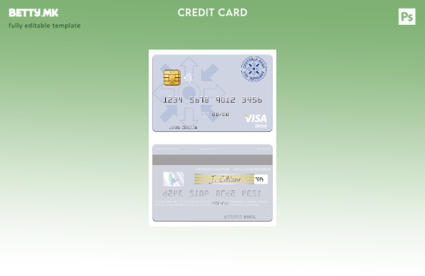 модерен стил шаблон за дебитна картичка за виза на Суринам Централна банка на Су