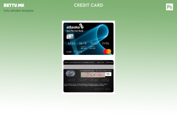 модерен стил Algeria Banque AlBaraka Algérie шаблон за мастер картички