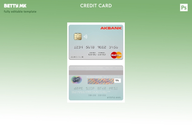 модерен стил Malta Akbank T.A.Ş. шаблон за мастеркард