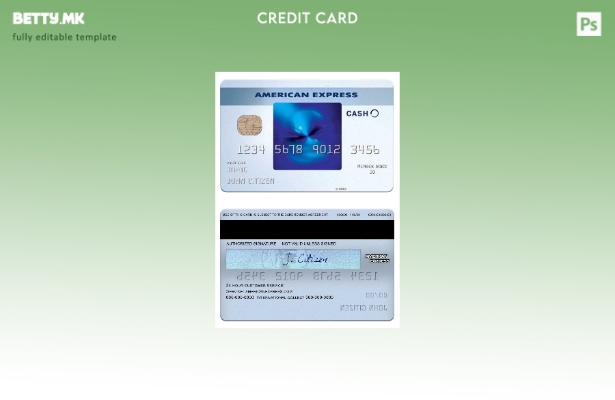 модерен стил USA Truist Bank Blue Cash Everyday® картичка од шаблонот Amex