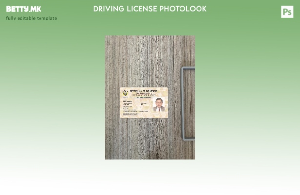 Модерен стил колумбиска возачка дозвола верзија photolook пред шаблон