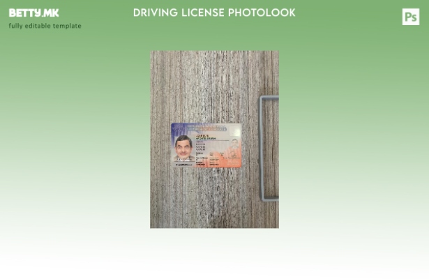 Модерен стил на Доминиканската република возачка дозвола со фото изглед преден ш