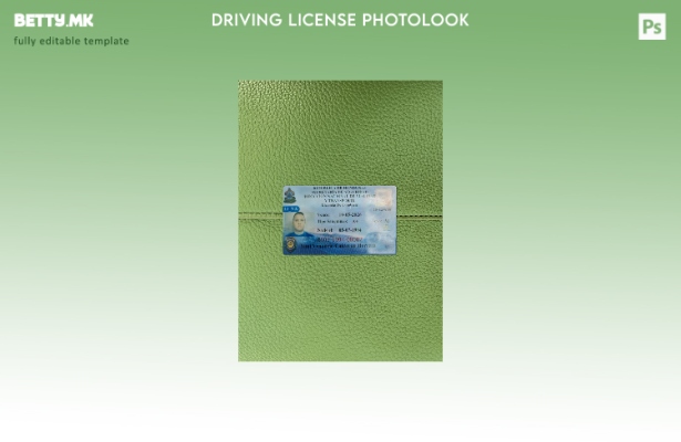 Модерен стил на предниот шаблон со фото изглед на возачка дозвола Хондурас