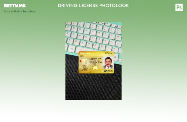 модерен стил Австралија Квинсленд државна возачка дозвола photolook ПРЕДЕН шабло