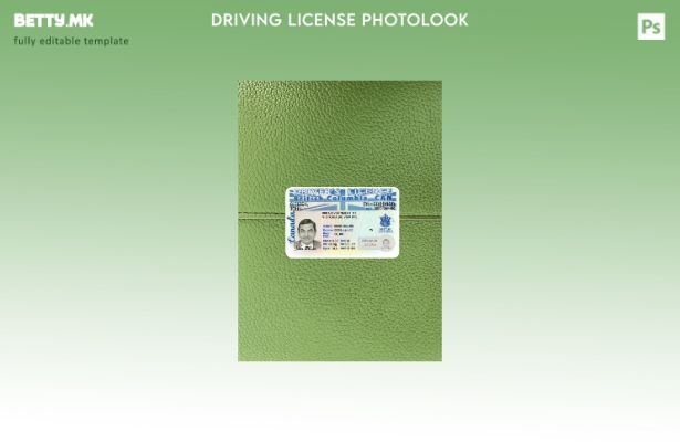 модерен стил Канада Британска Колумбија возачка дозвола нова верзија photolook п