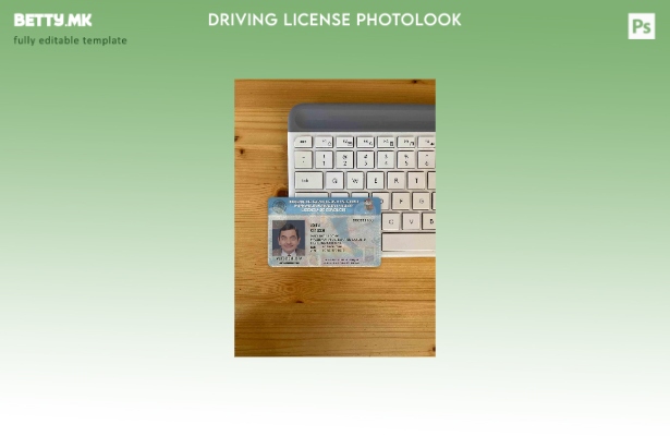 модерен стил Мексико Долна Калифорнија за возачка дозвола photolook ПРЕДЕН шабло