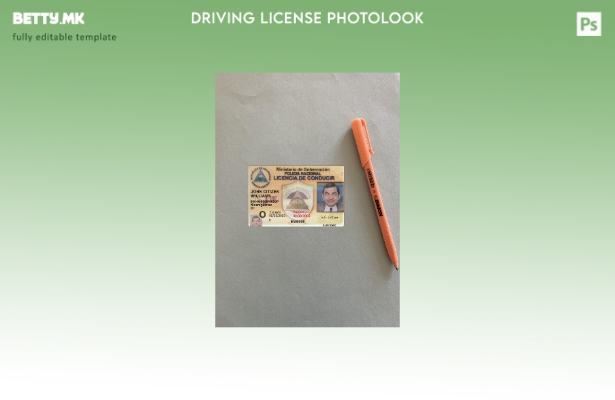 модерен стил Никарагва возачка дозвола photolook ПРЕДЕН шаблон